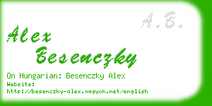 alex besenczky business card